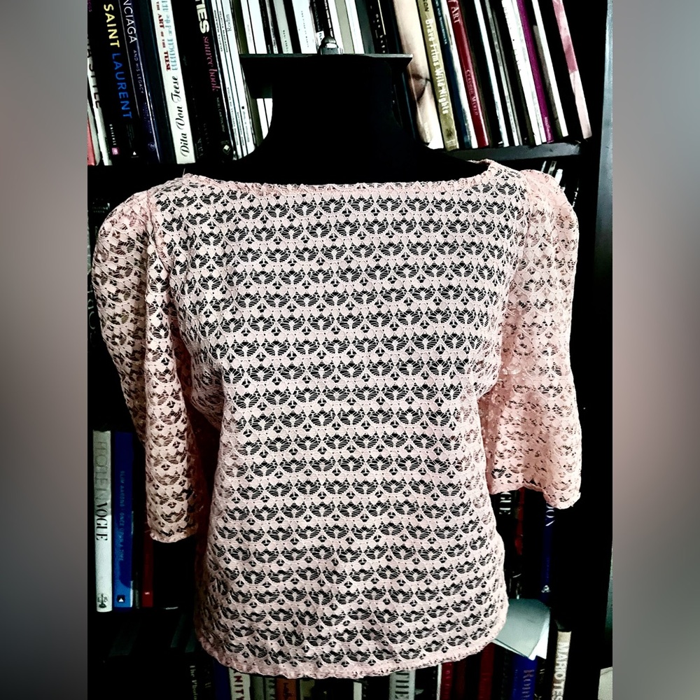 American Apparel Pale Pink Lace Knit Top never worn